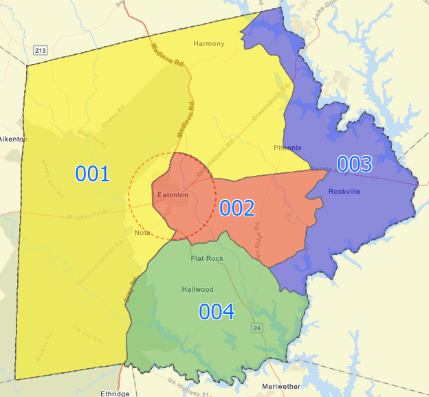 Putnam County Map Georgia