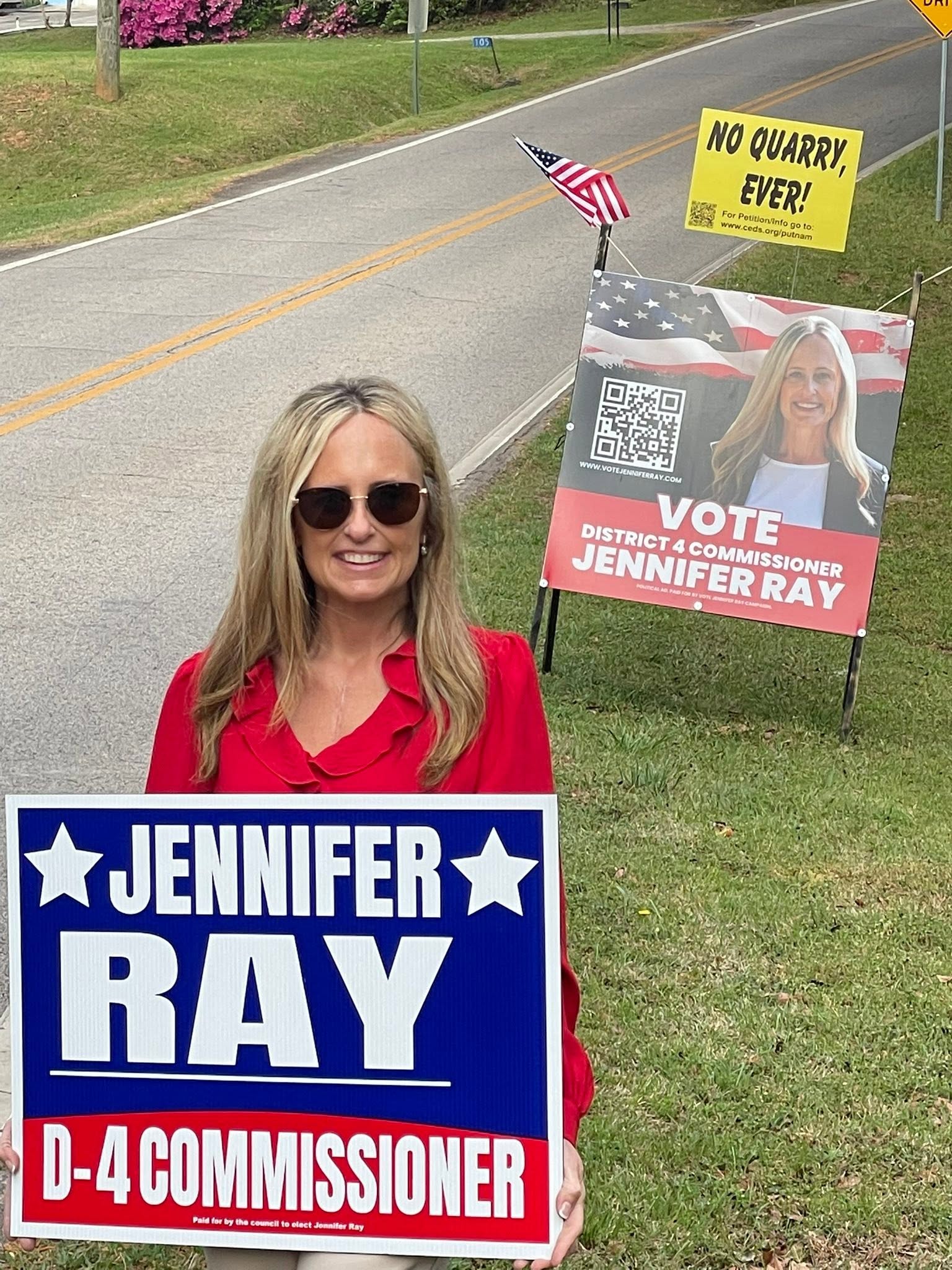 Jennifer Ray roadside campaign sign