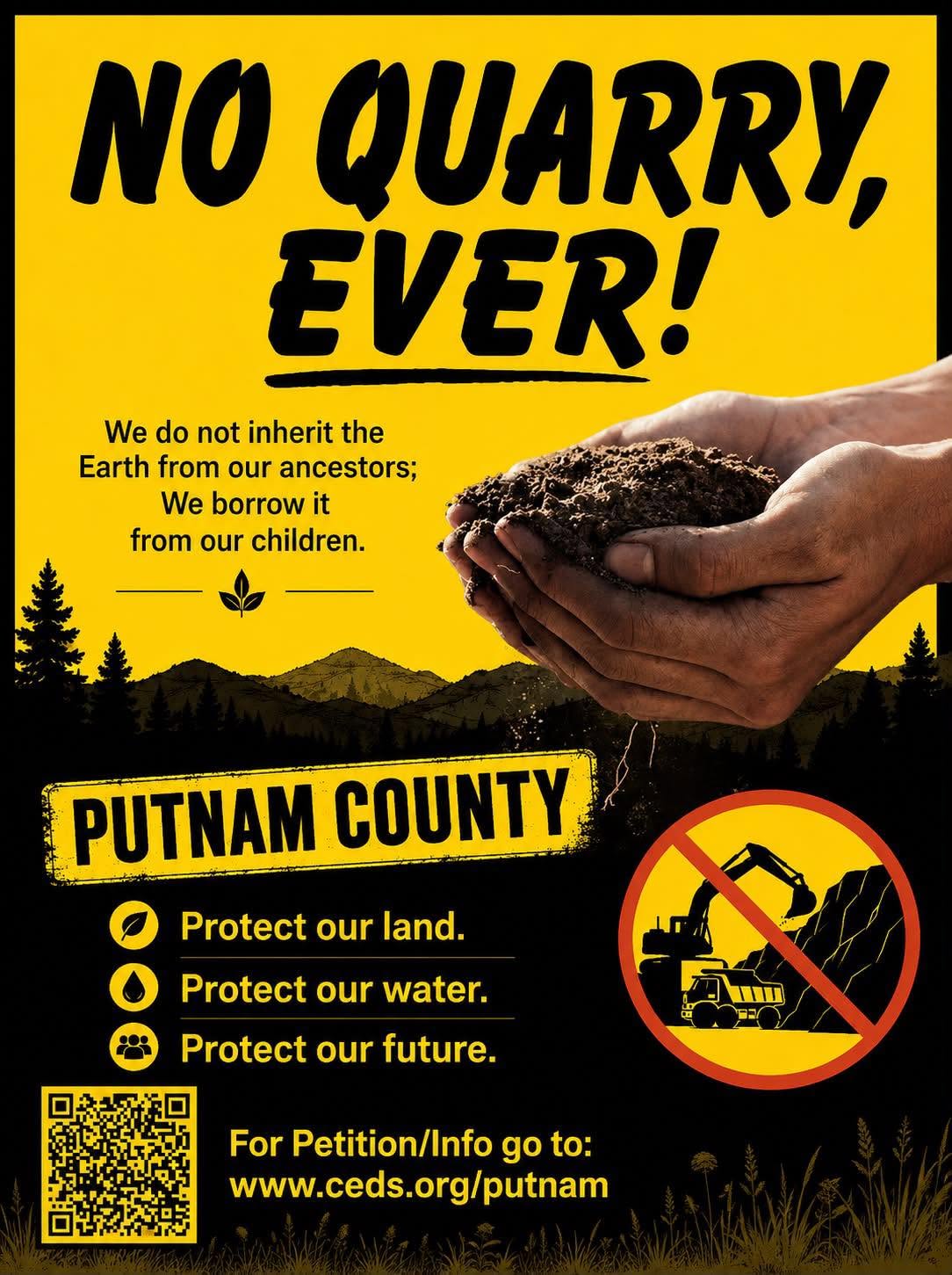 No Quarry Ever sign in Putnam County